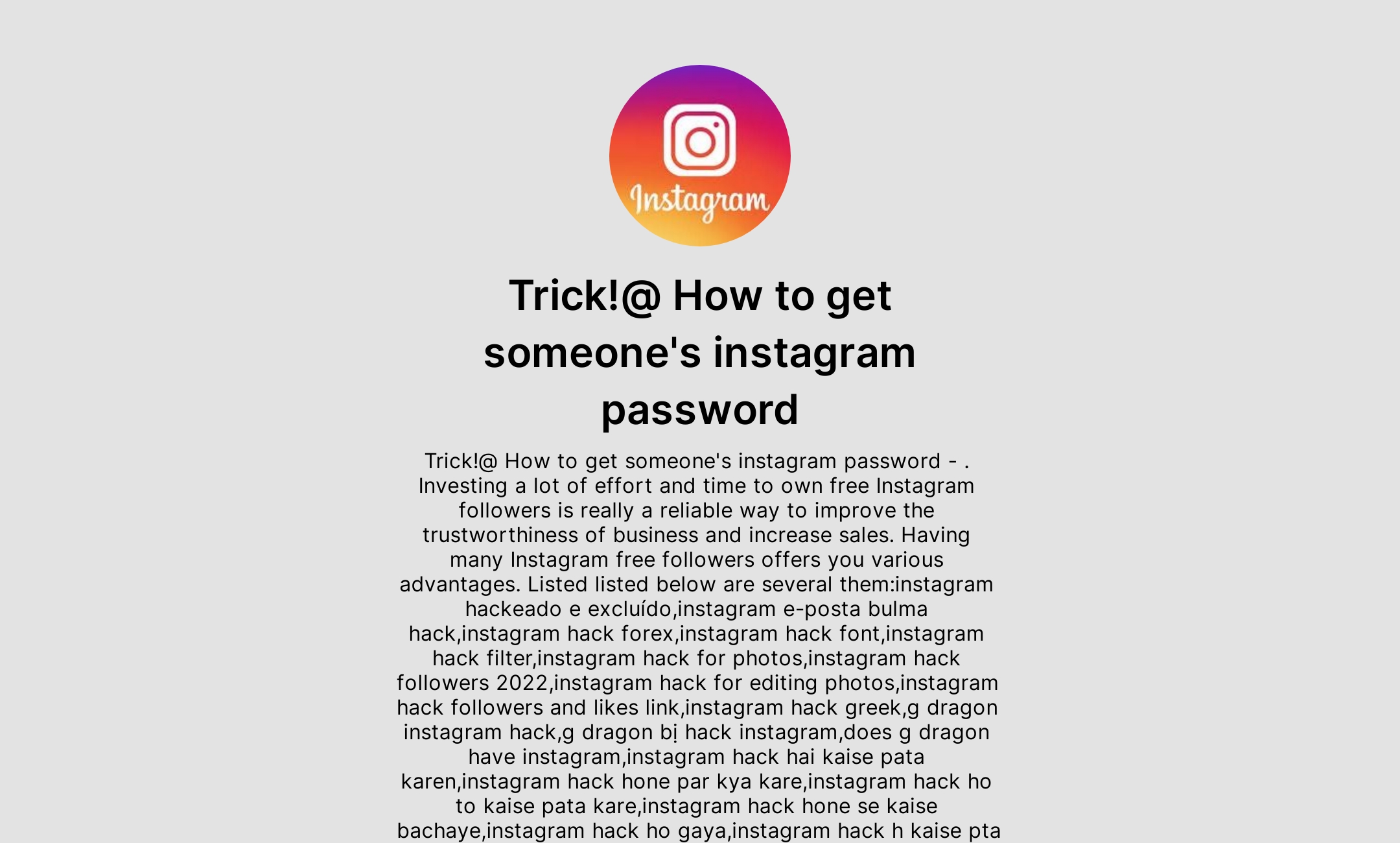 get instagram id password free