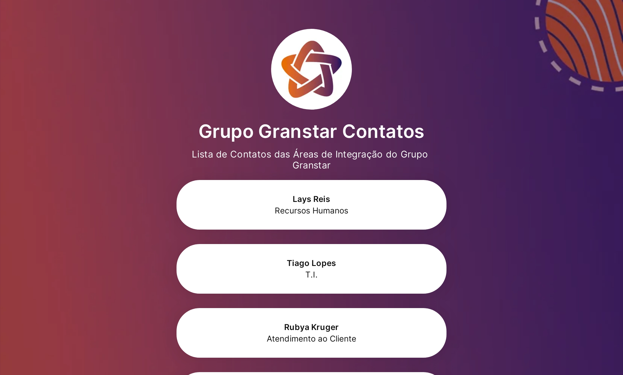 Grupo Granstar Contatos' Flowpage