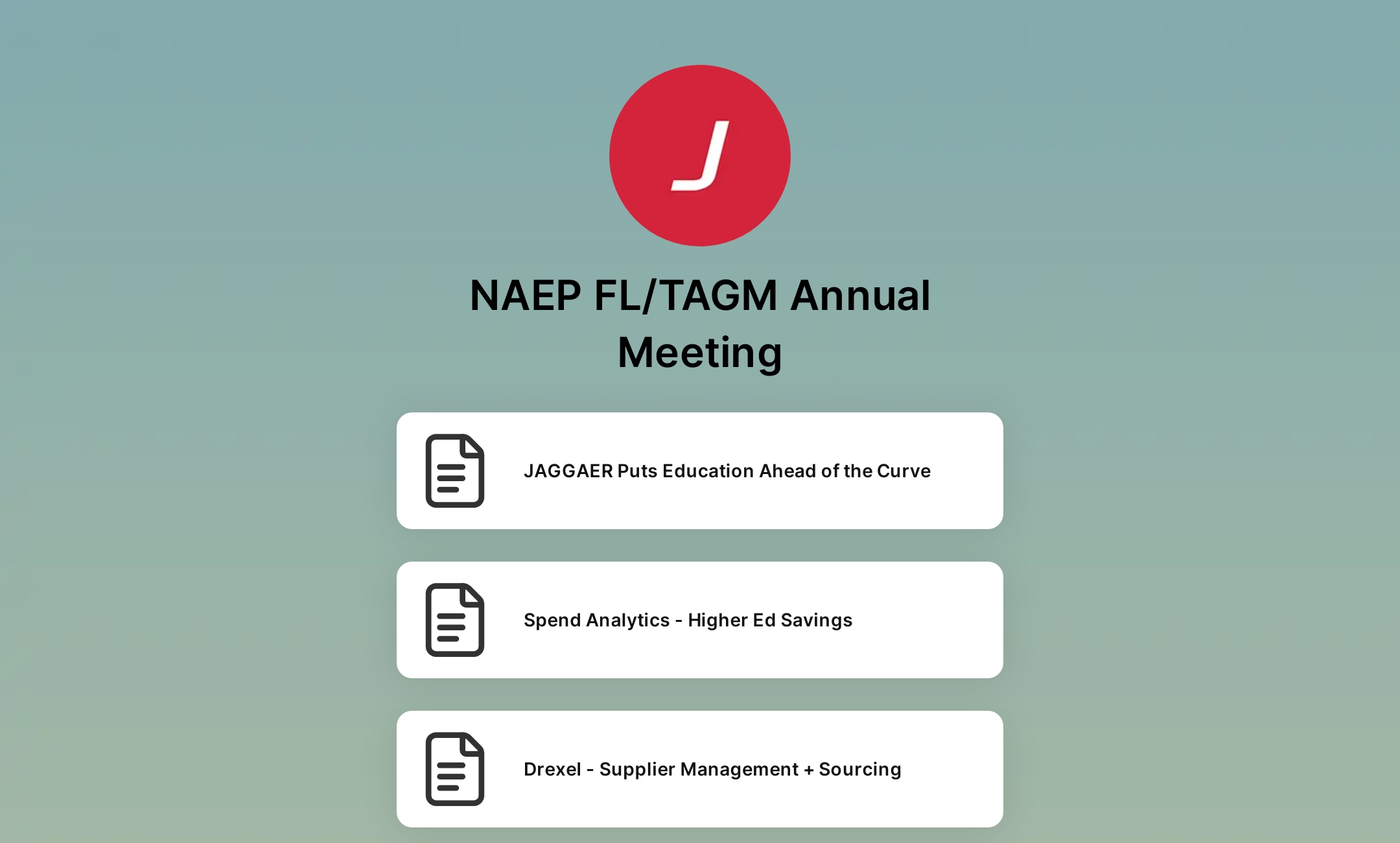 NAEP FL/TAGM Annual Meeting's Flowpage