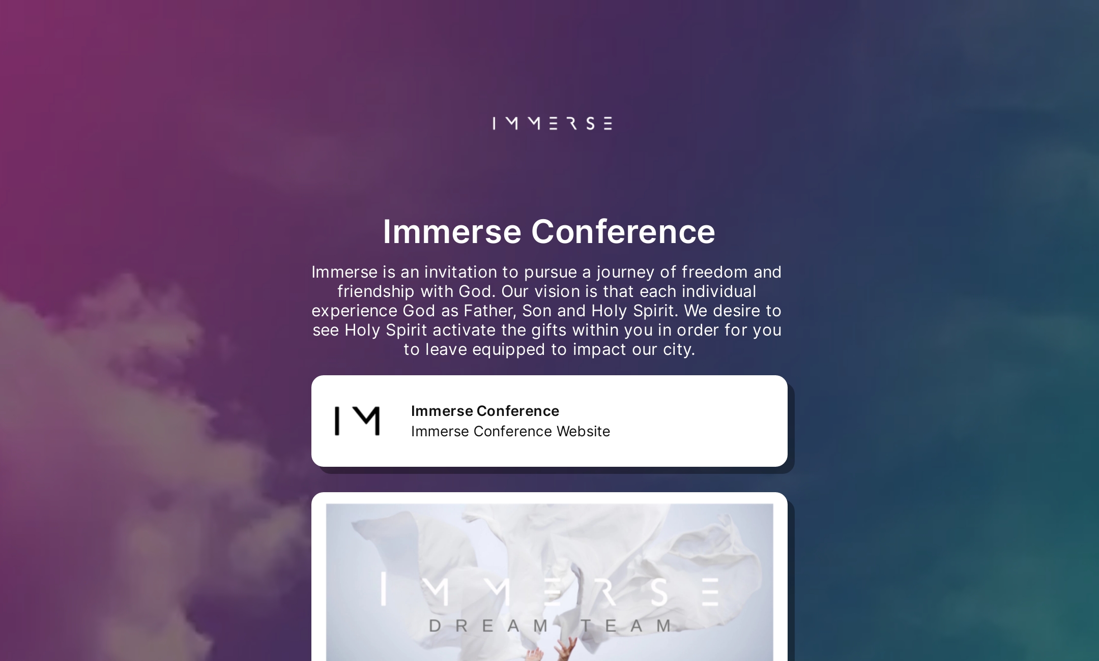 Immerse Conference's Flowpage
