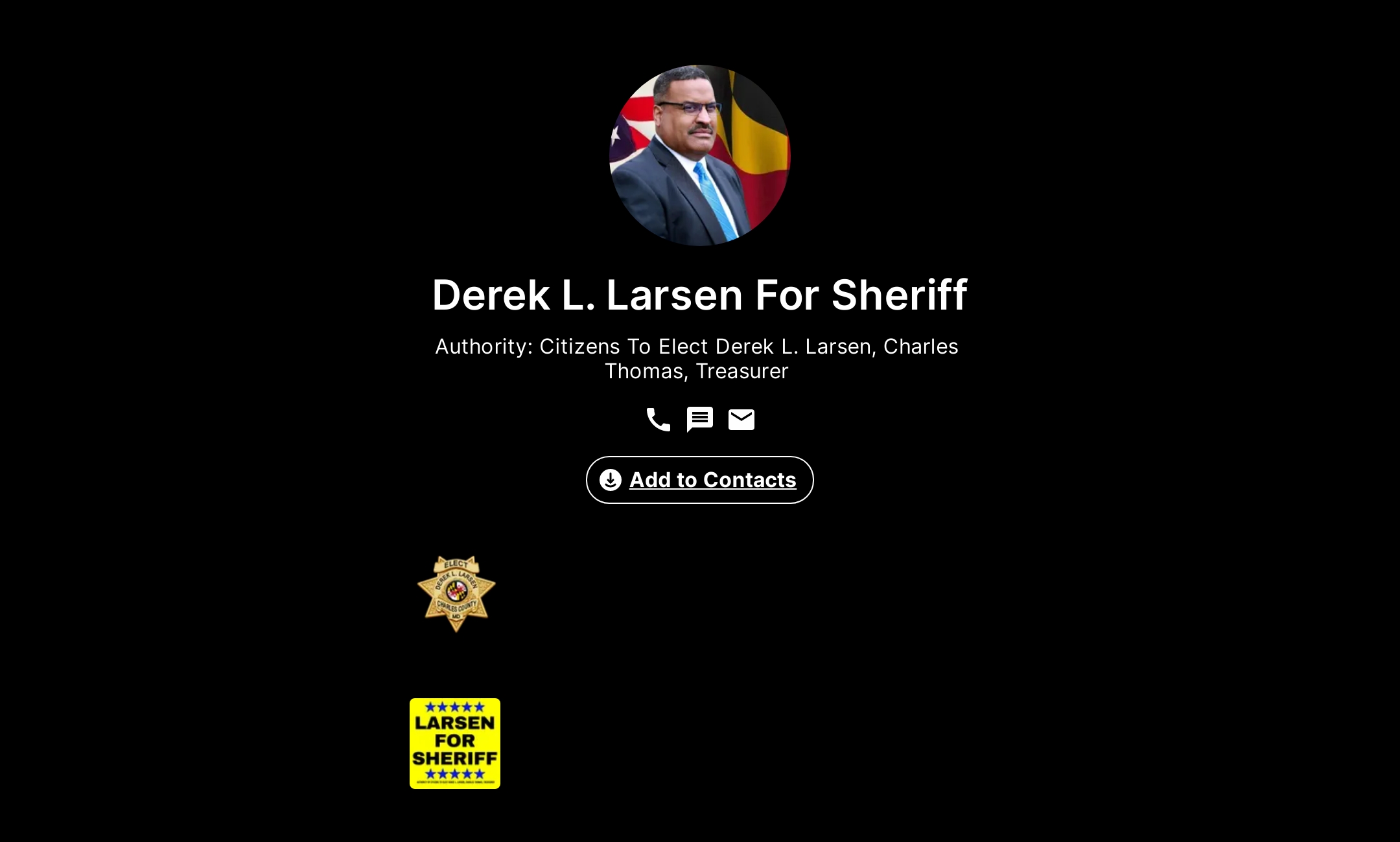 Derek L. Larsen For Sheriff's Flowpage