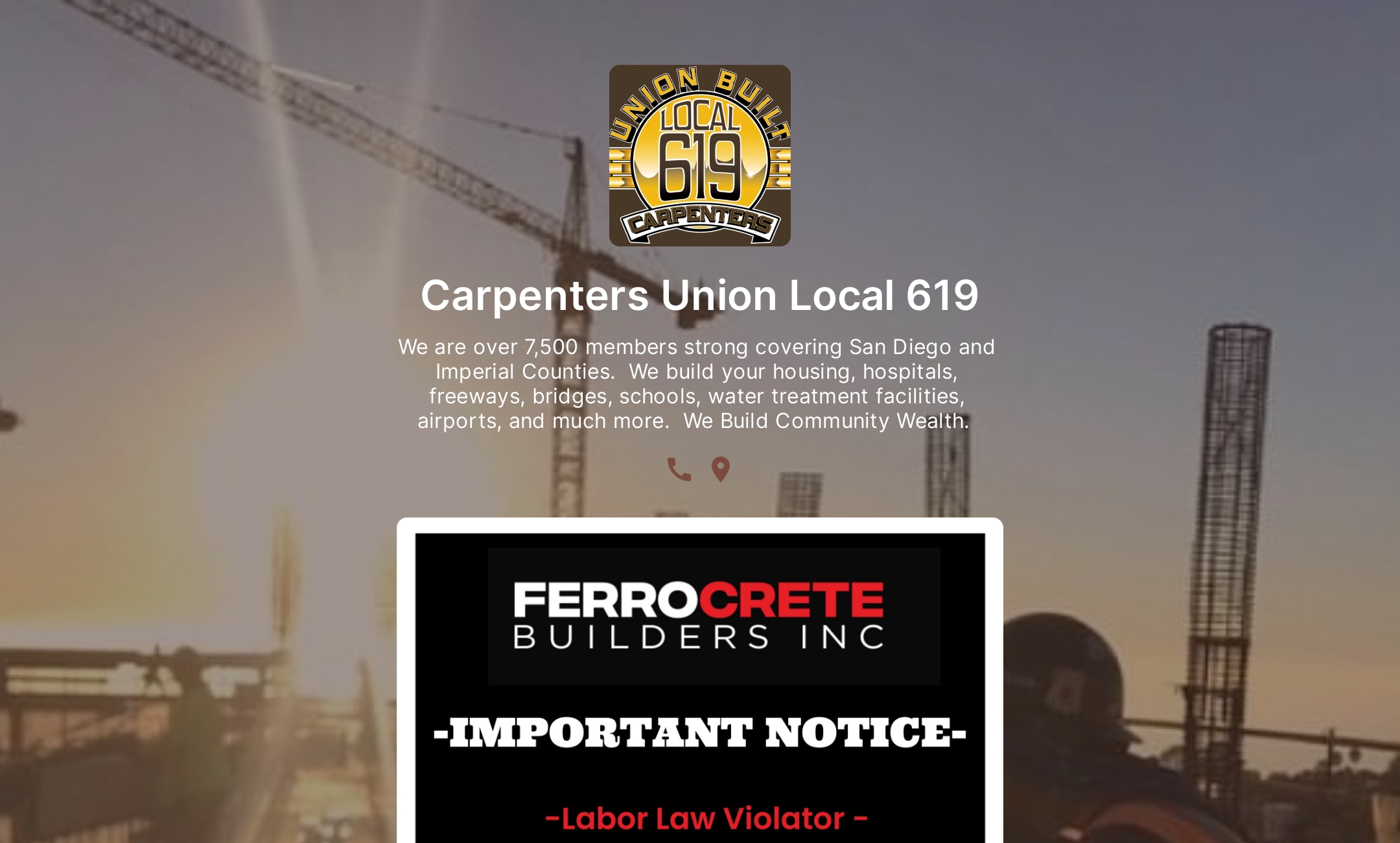 Carpenters Union Local 619's Flowpage