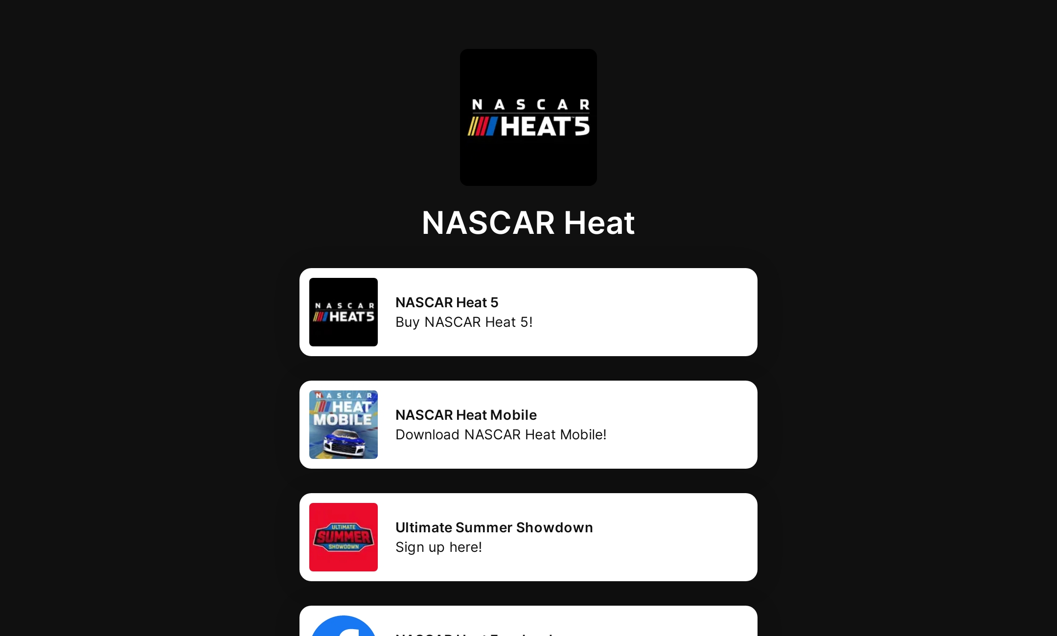 NASCAR Heat s Flowpage