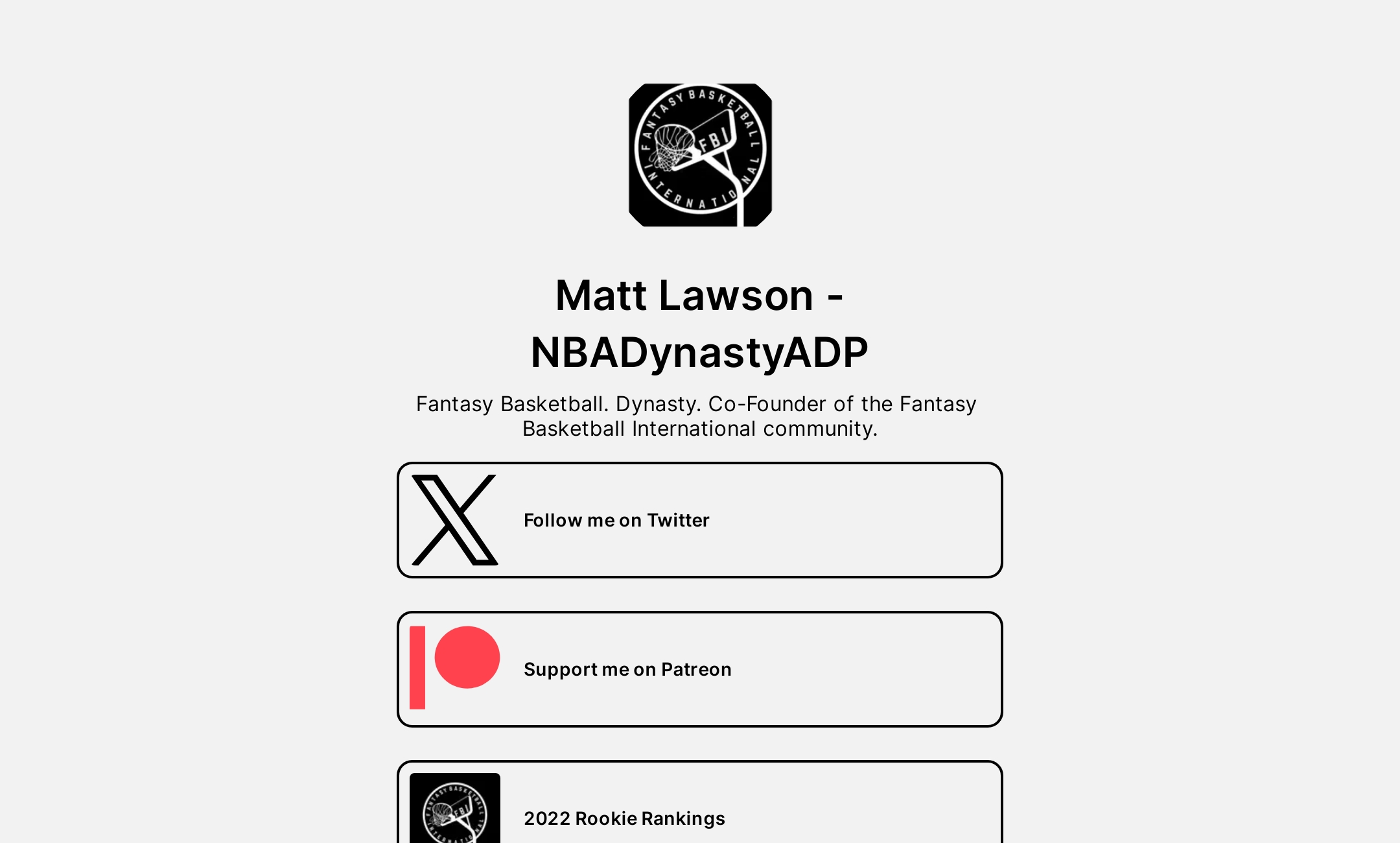 Matt Lawson - NBADynastyADP's Flowpage