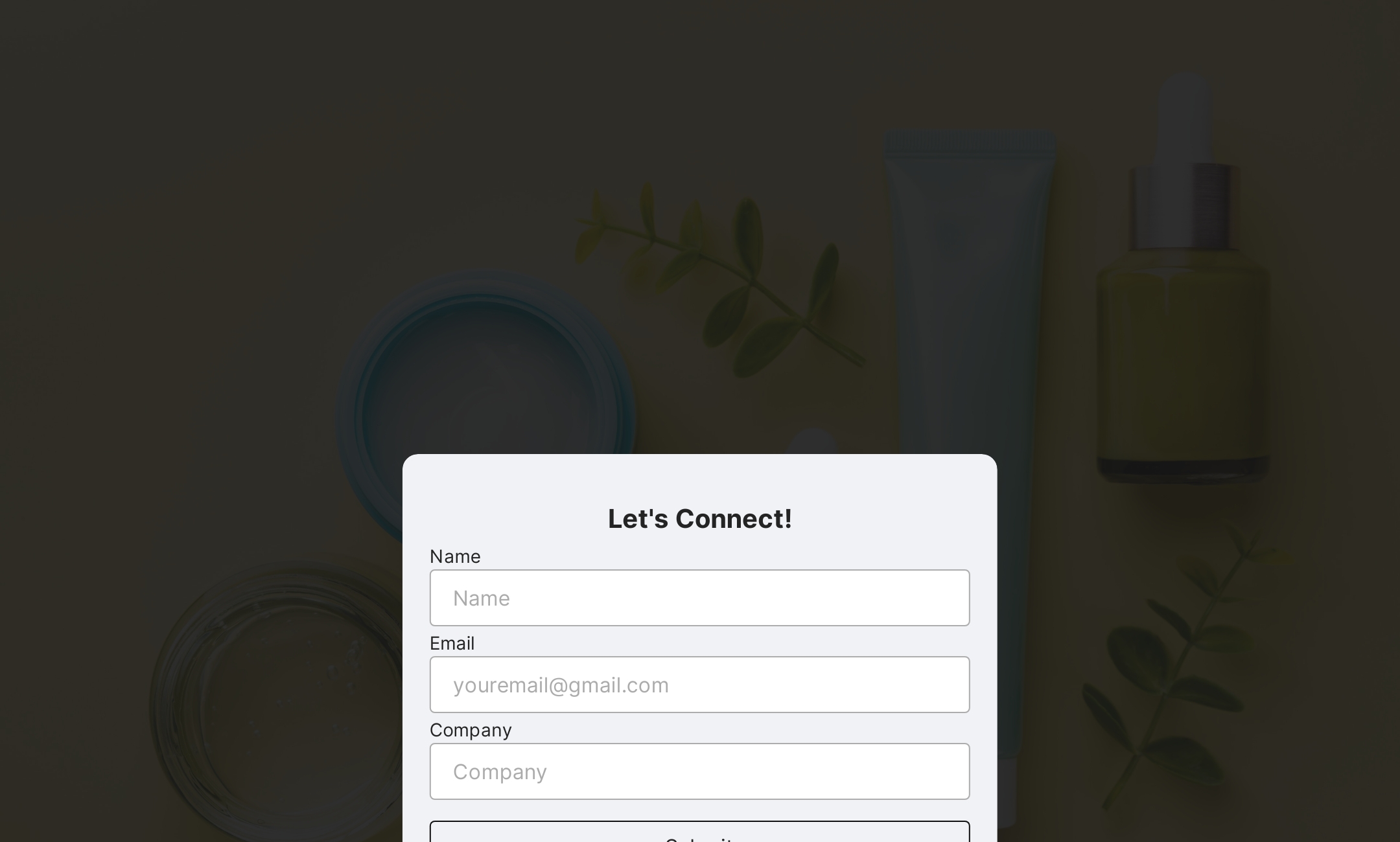 Personal Care Formulation Kit's Flowpage