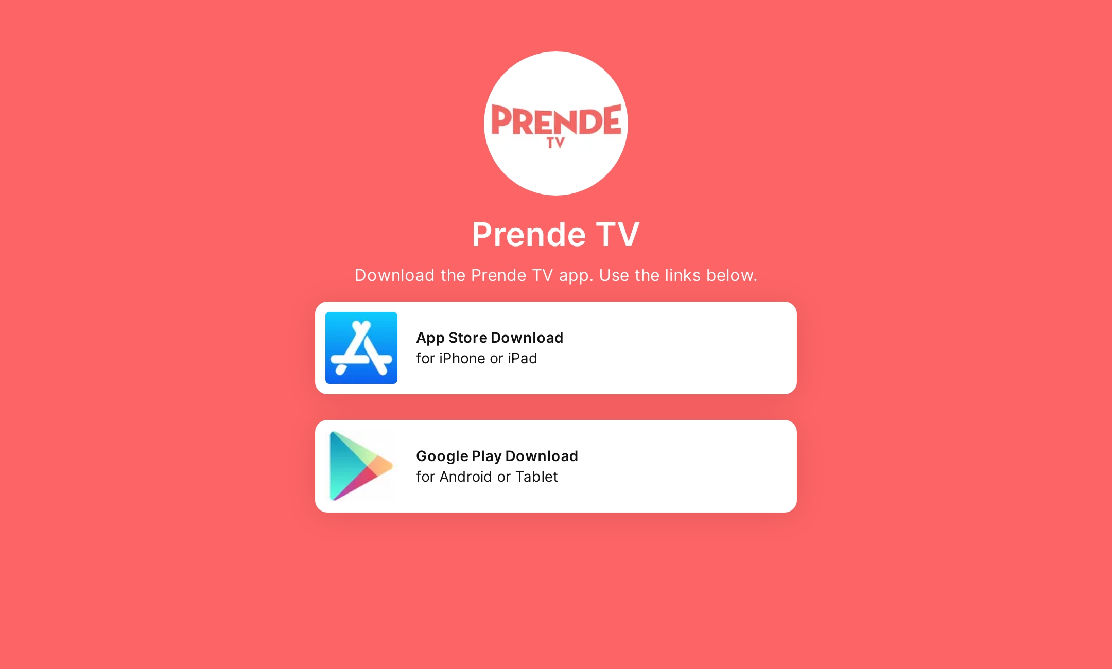 Prende TV's Flowpage