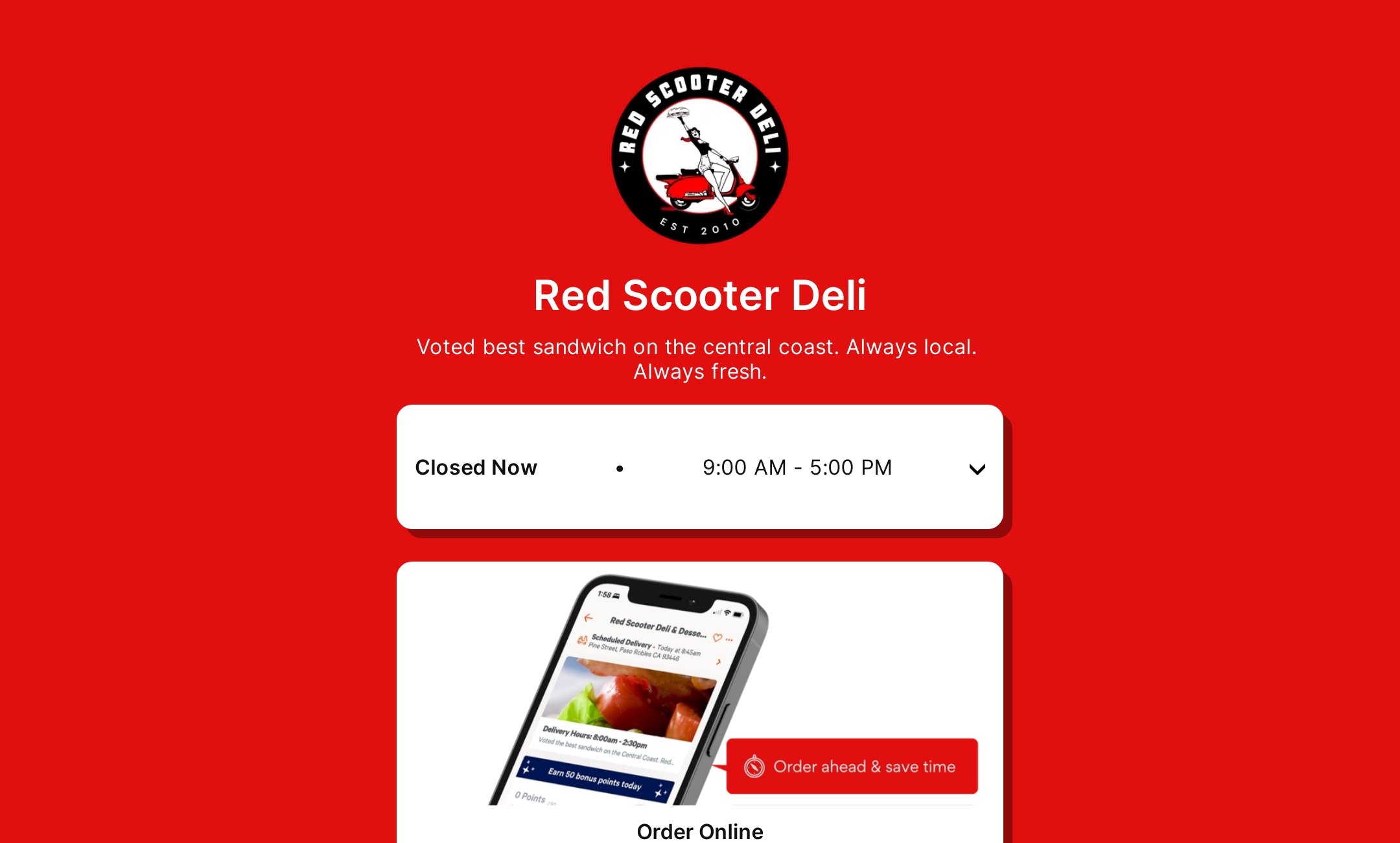Red Scooter Deli's Flowpage