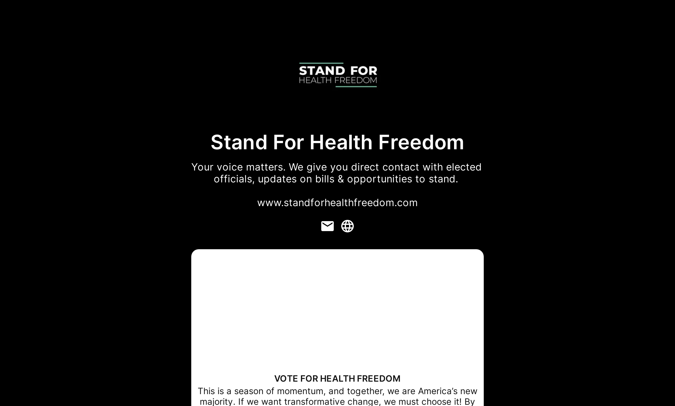 Stand For Health Freedom's Flowpage