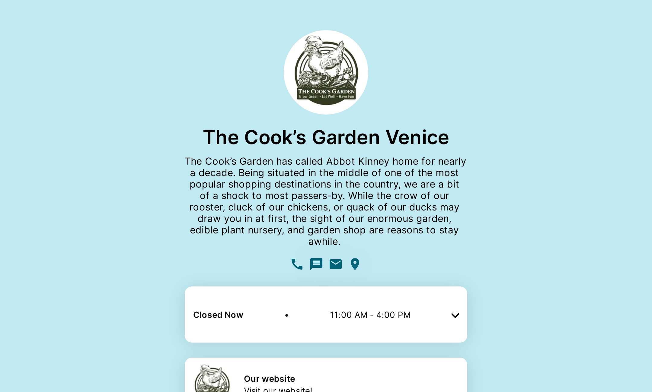 The Cook’s Garden Venice's Flowpage