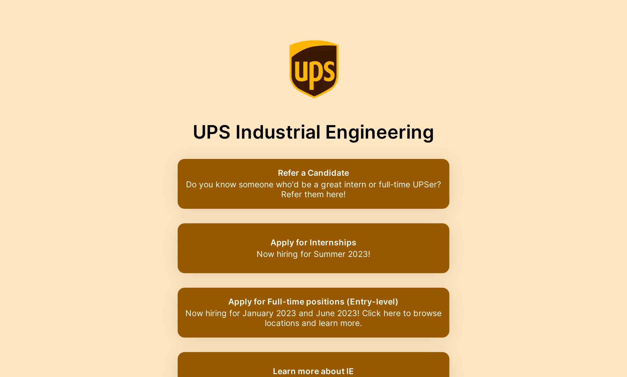 UPS Industrial Engineering's Flowpage