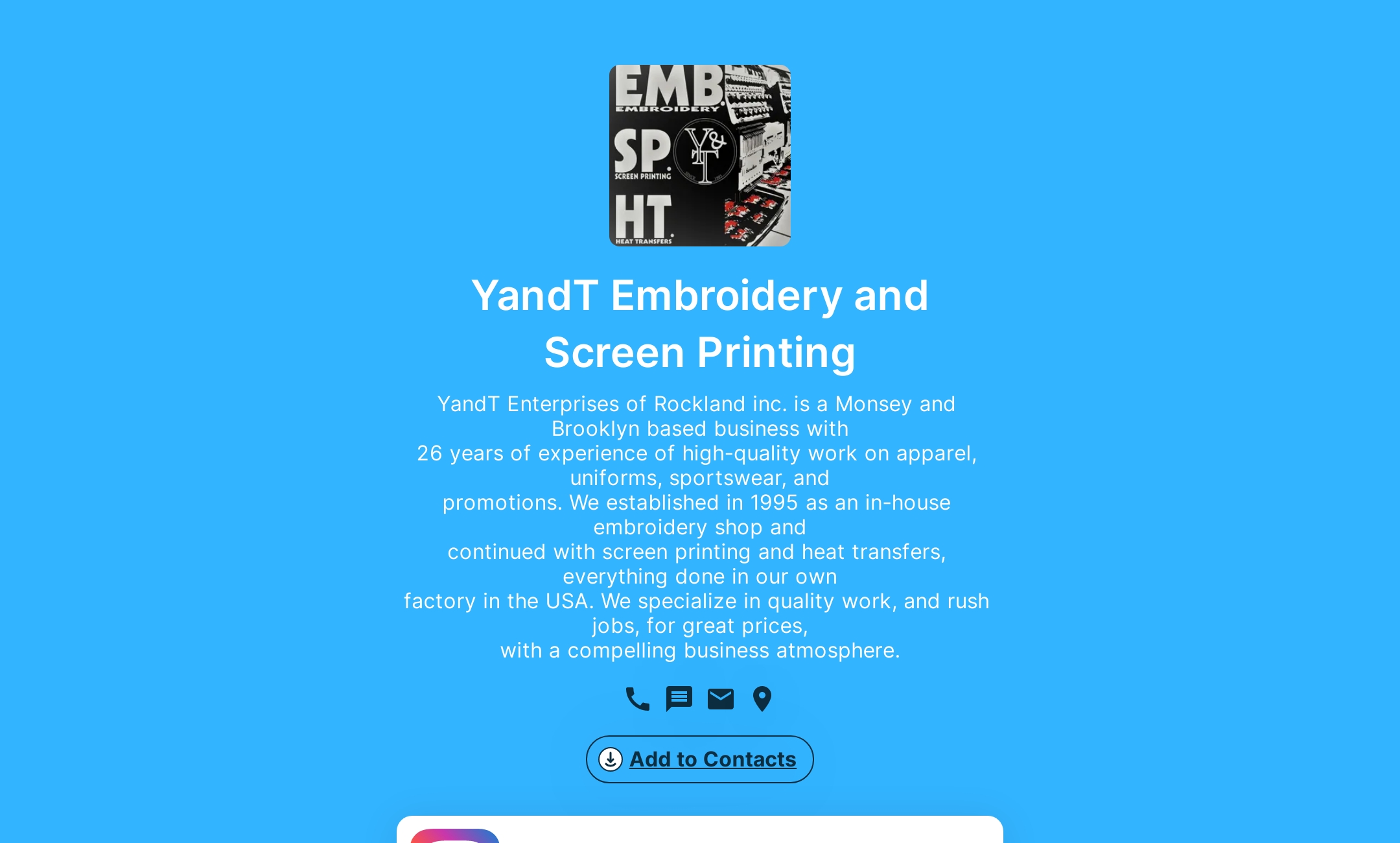 YandT Embroidery and Screen Printing's Flowpage
